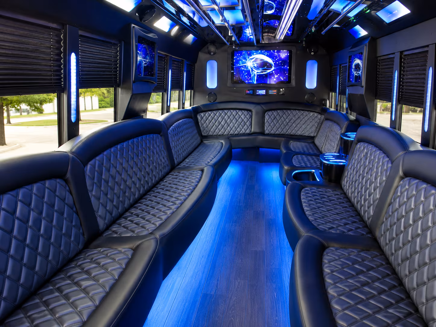 25 Passenger Party Bus Interior