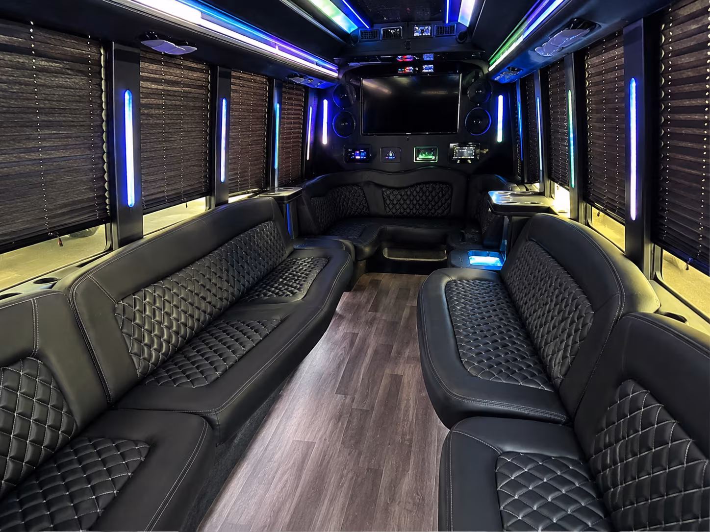 Fresno Birthday, Sweet 16, & Quinceañera Transportation party bus exterior