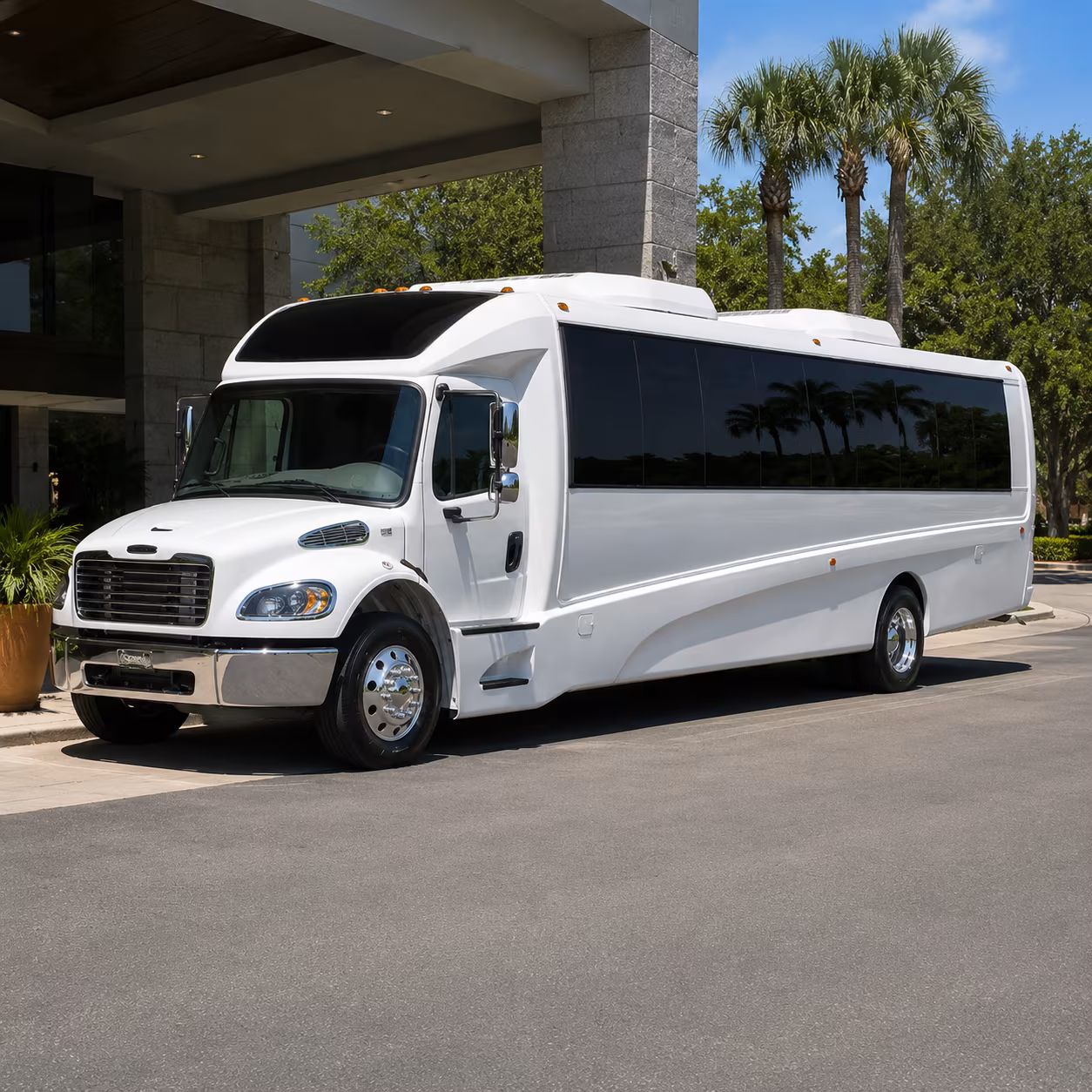 Fresno Corporate Transportation party bus exterior