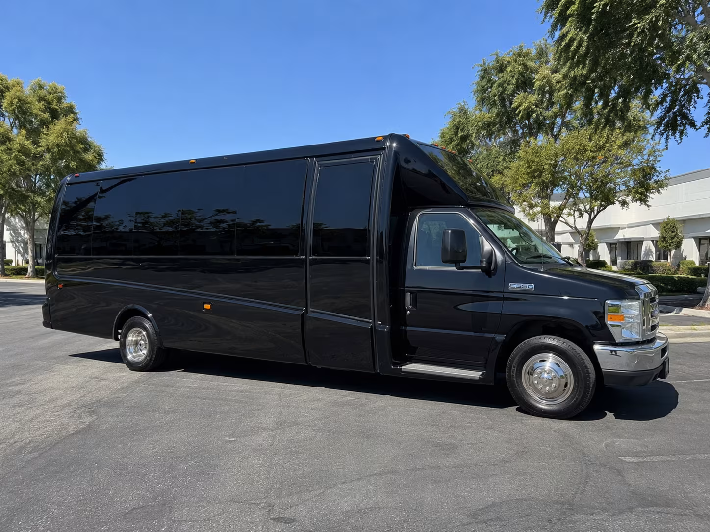 Fresno Private Event Transportation party bus exterior