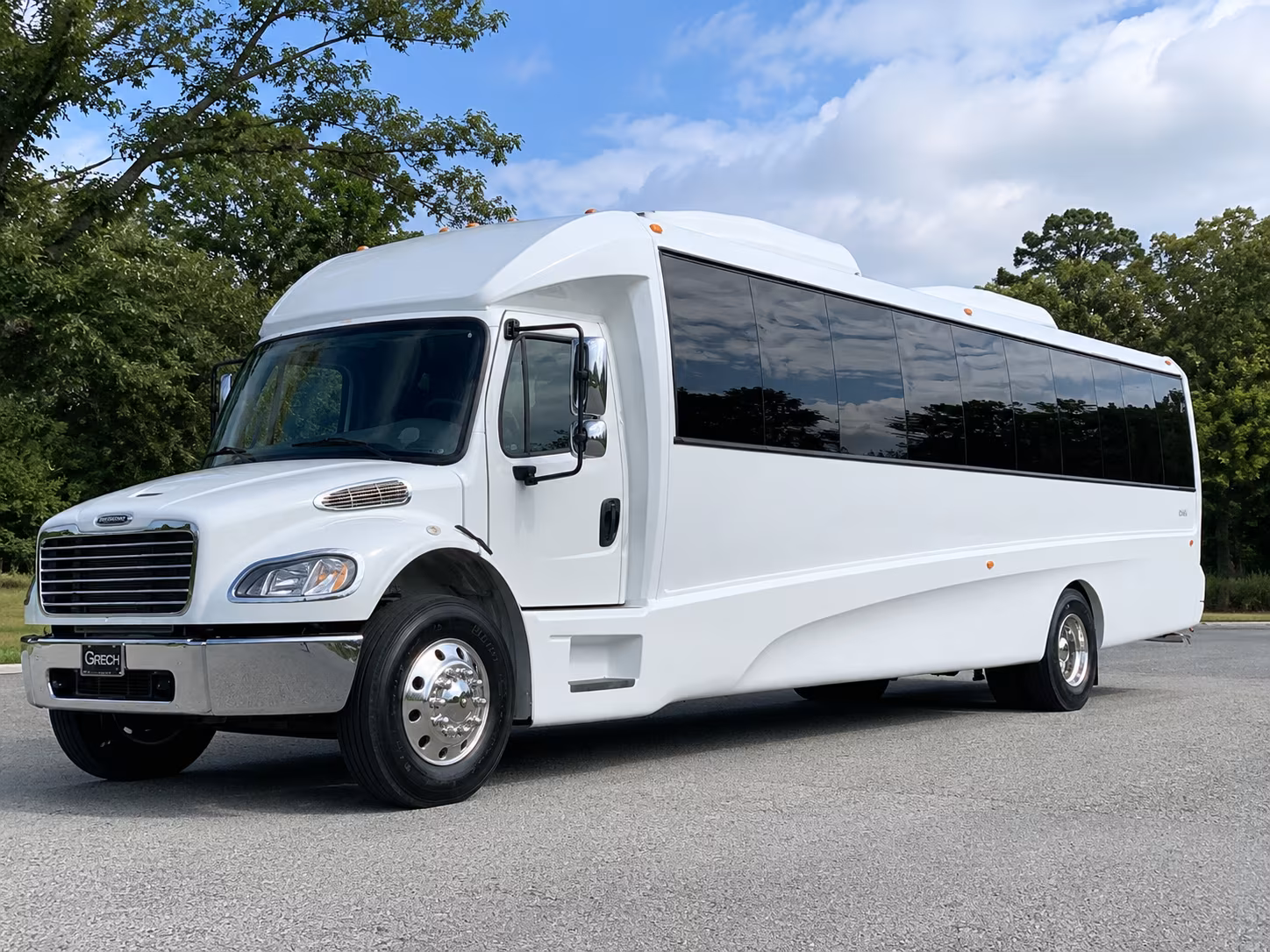 Fresno Prom & Homecoming Transportation party bus exterior