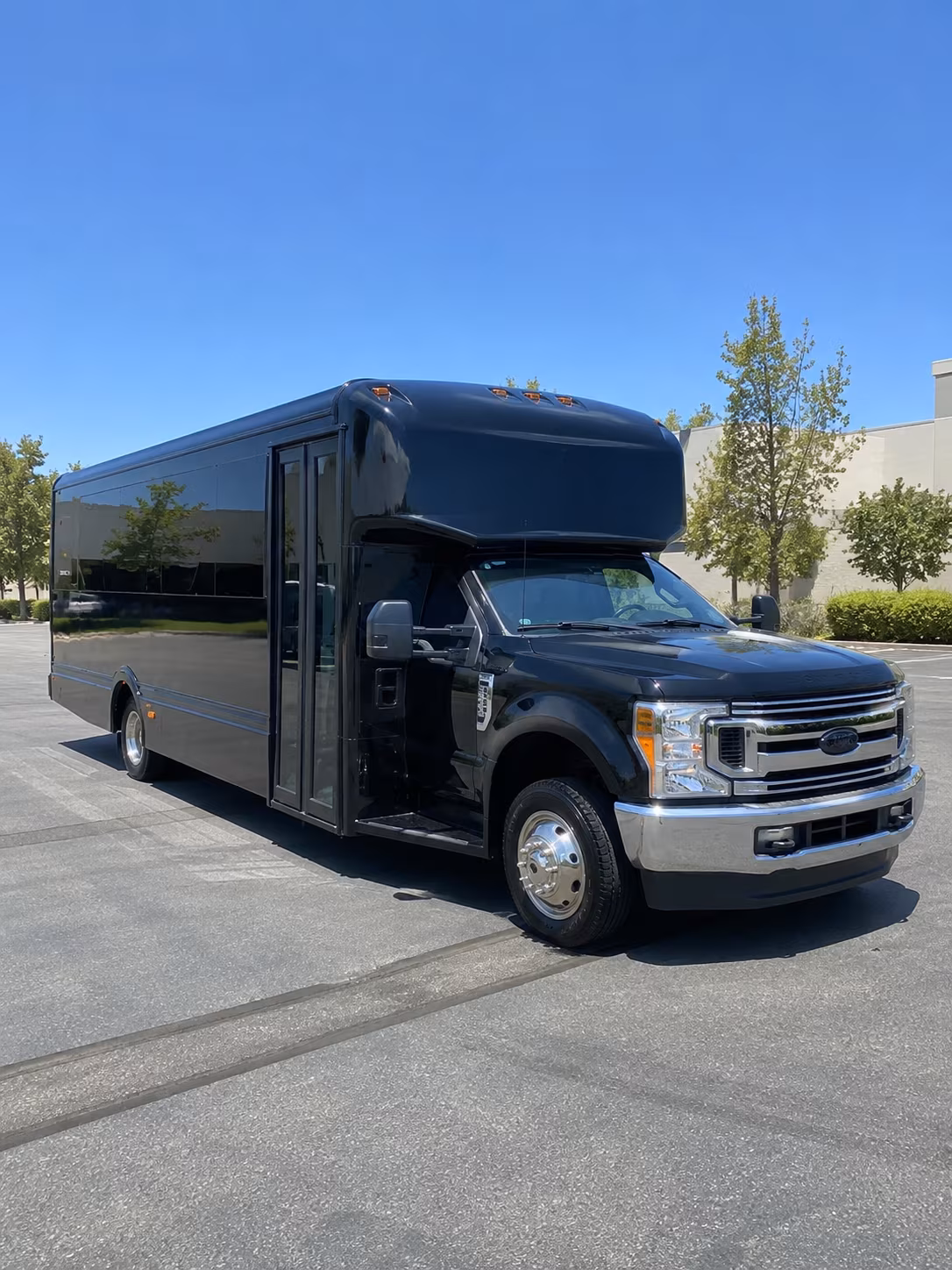 Fresno Prom & Homecoming Transportation party bus exterior