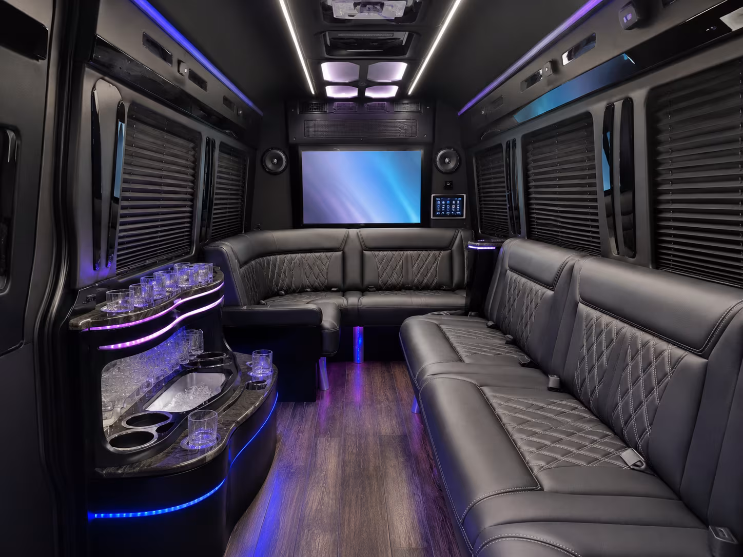 Fresno School Event Transportation party bus exterior