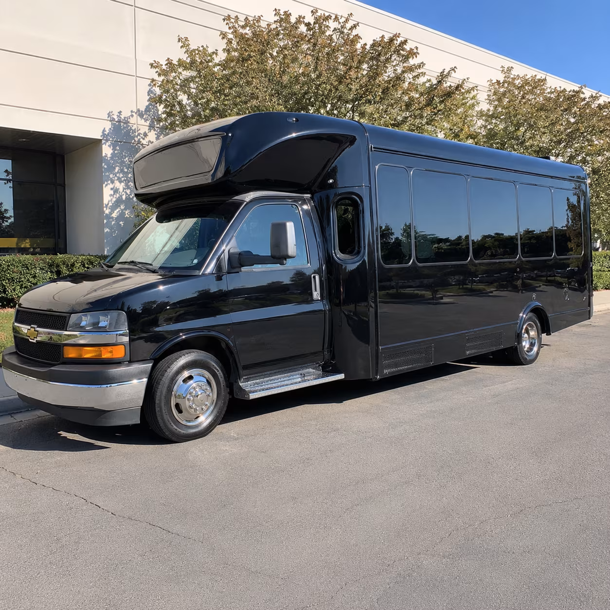 Fresno Sporting Event Transportation party bus exterior