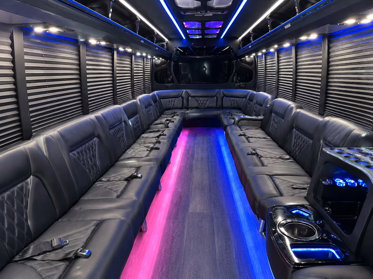 Fresno Sporting Event Transportation party bus exterior