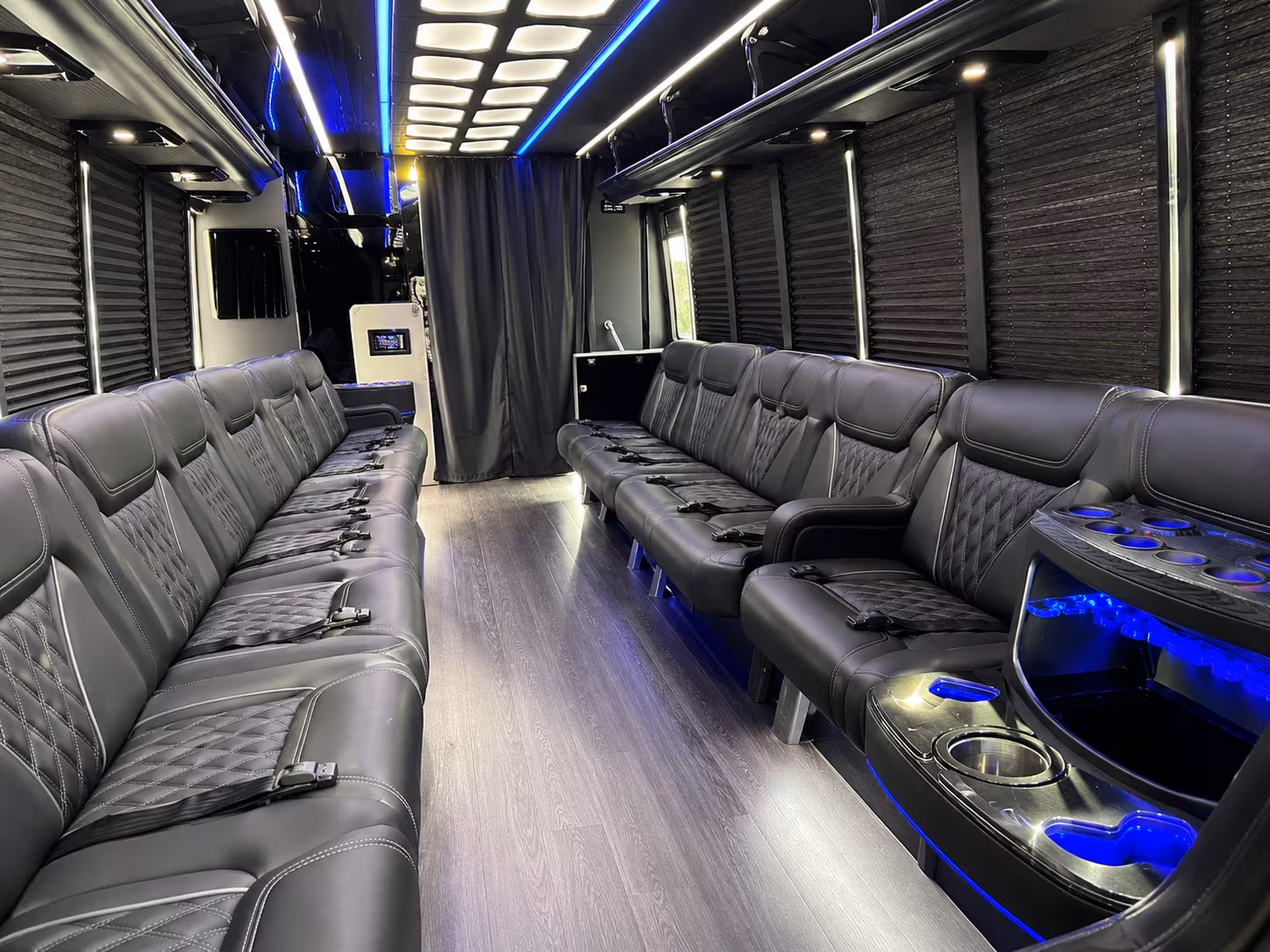Fresno Wedding Transportation party bus exterior