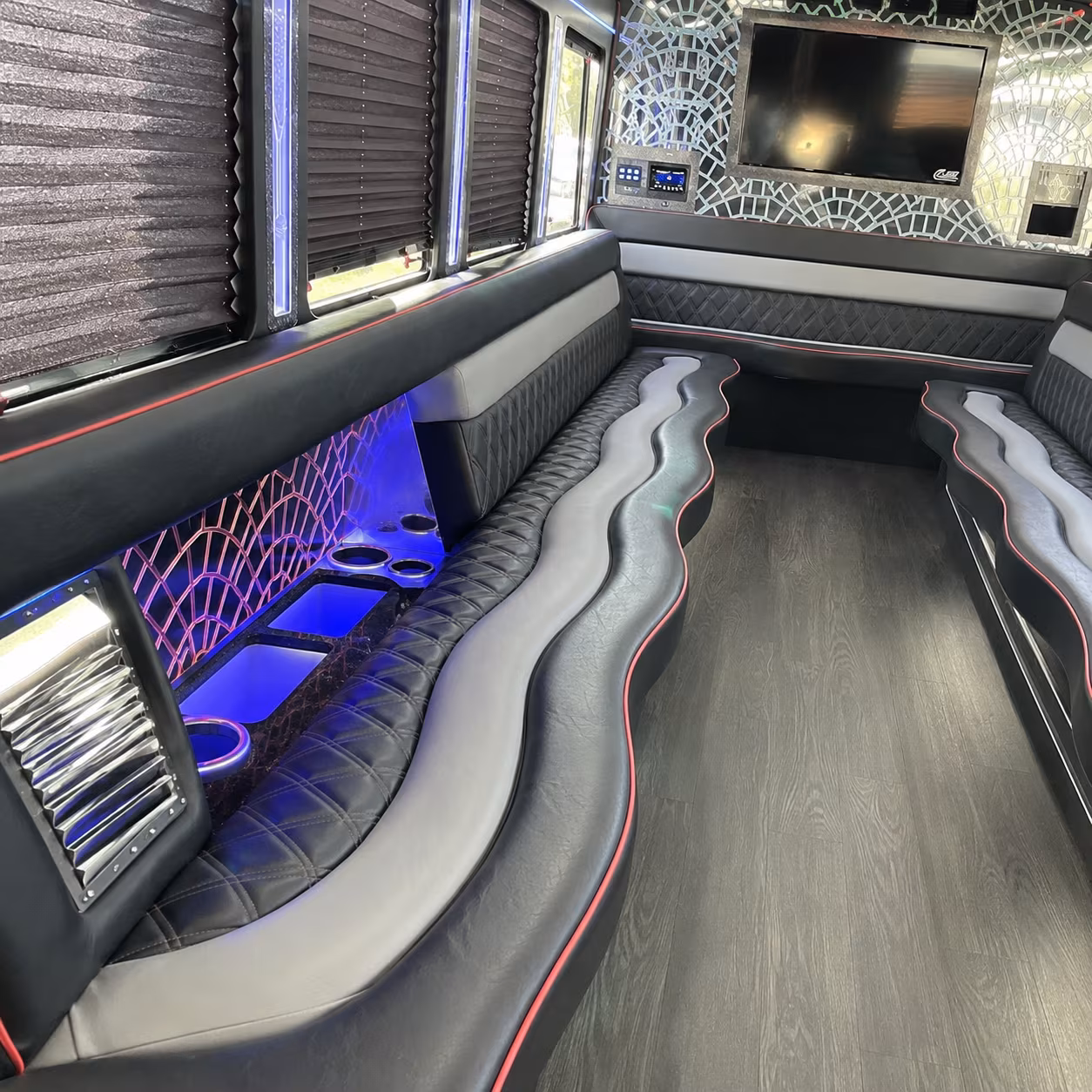Fresno Wedding Transportation party bus exterior