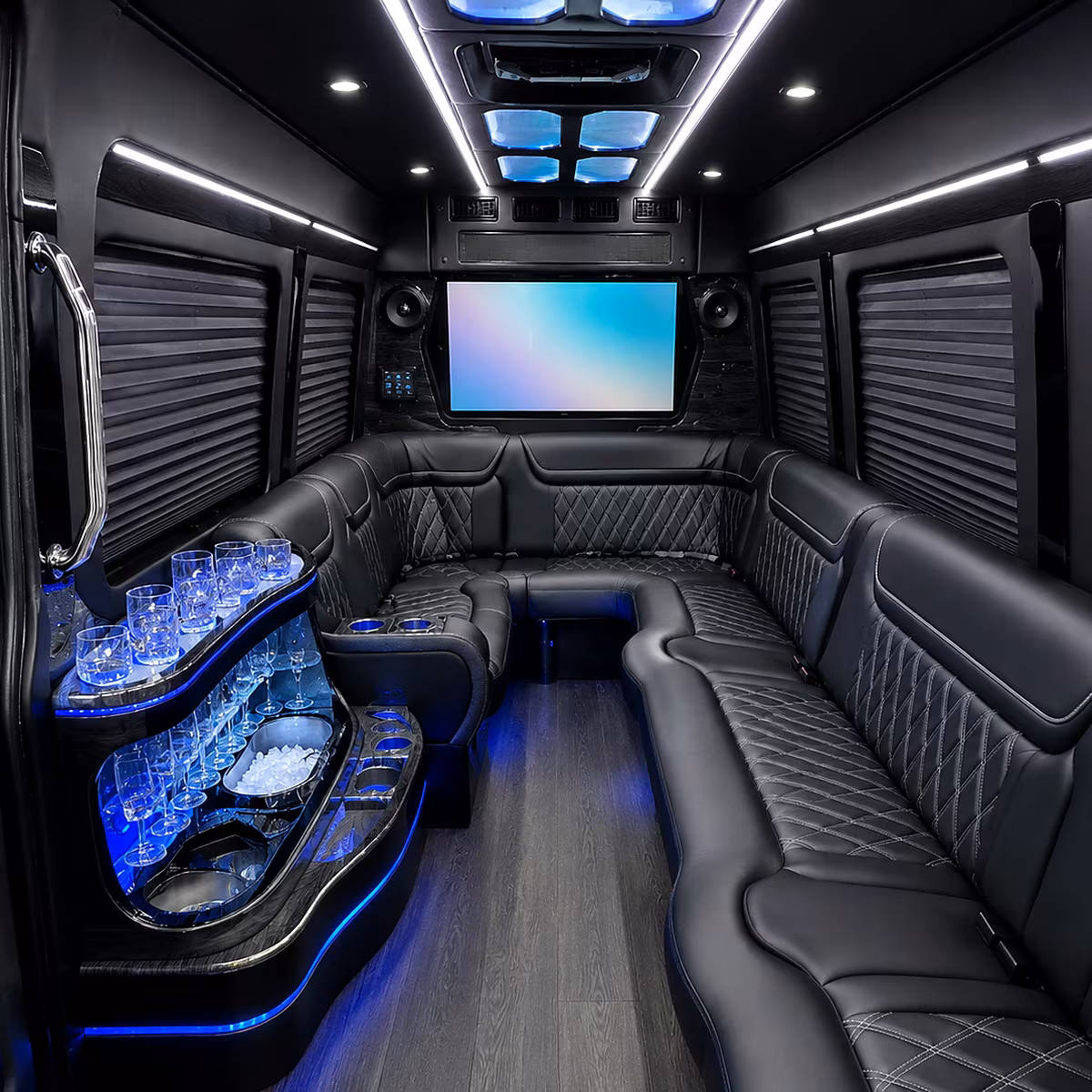 Fresno Winery Tour & Pub Crawl Transportation party bus interior