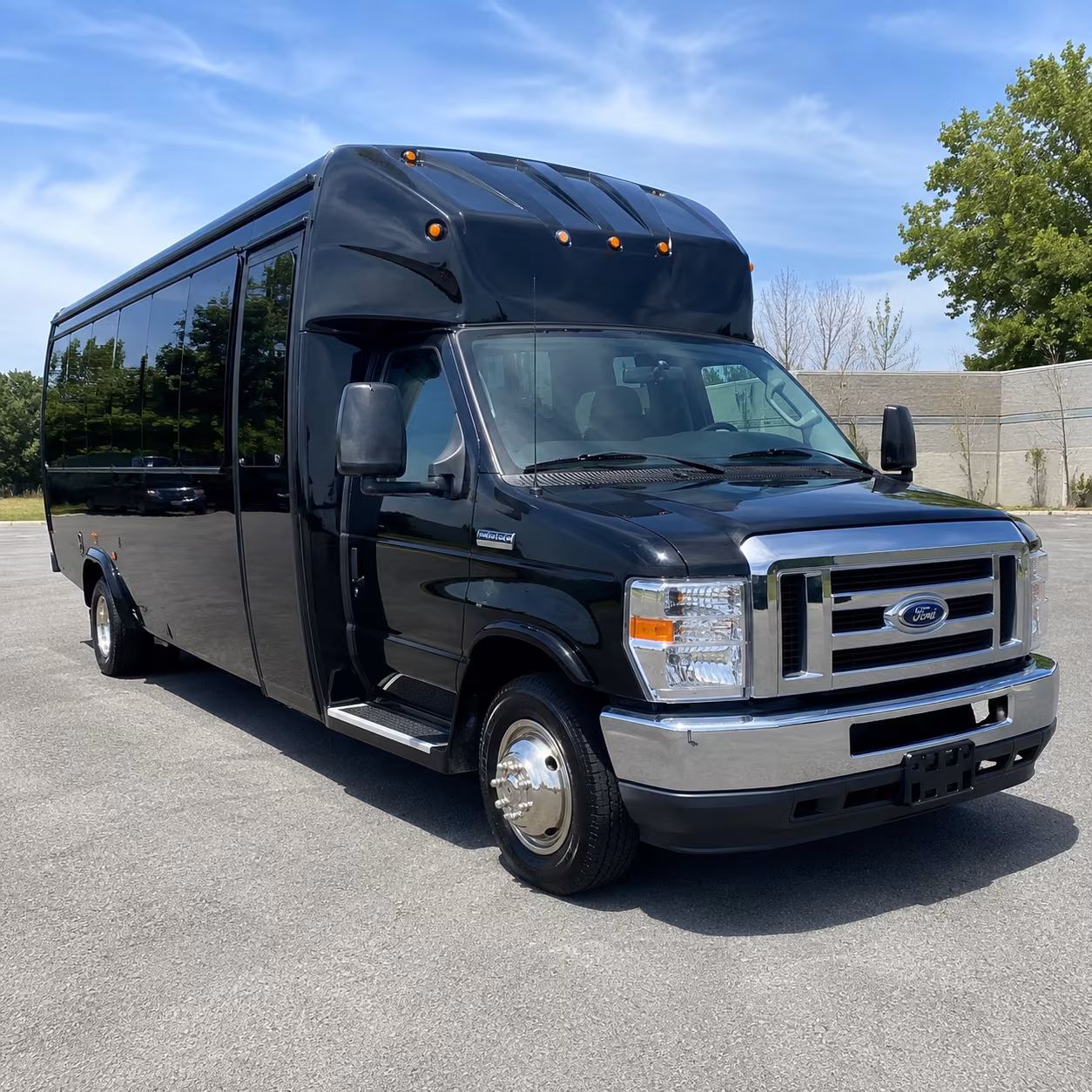 Interior of a party bus rental serving Fresno