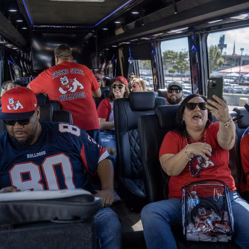 Fresno Sporting Event Transportation fleet vehicle